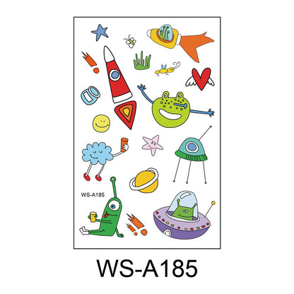 Tattoo Sticker Children's Mini Cartoon Cosmic Astronaut Disposable Temporary Sticker Interstellar