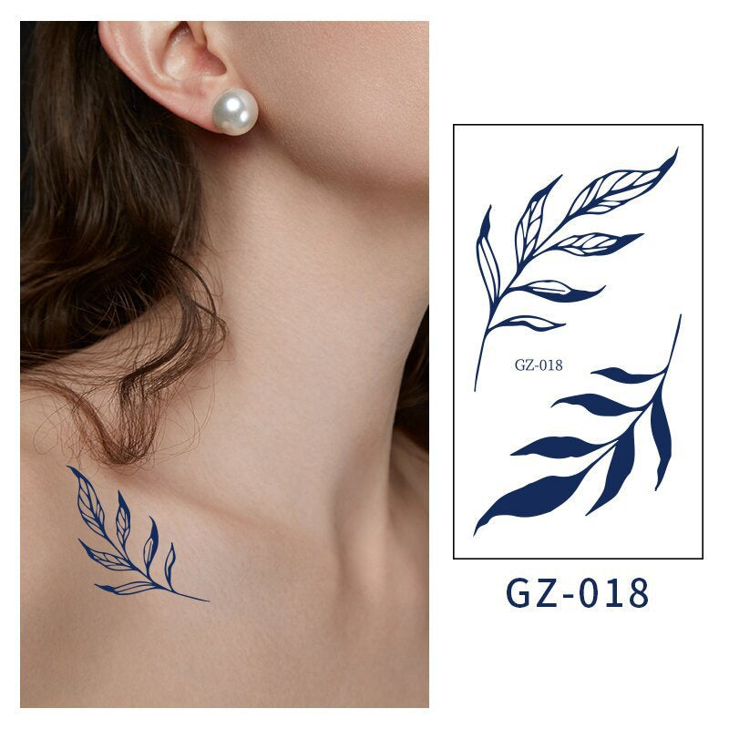 [Genuine goods in stock] New tattoo stickers trend non-reflective lifelike effect tattoo butterfly small fresh waterproof tattoo stickers for men and women Fashion accessories Kore