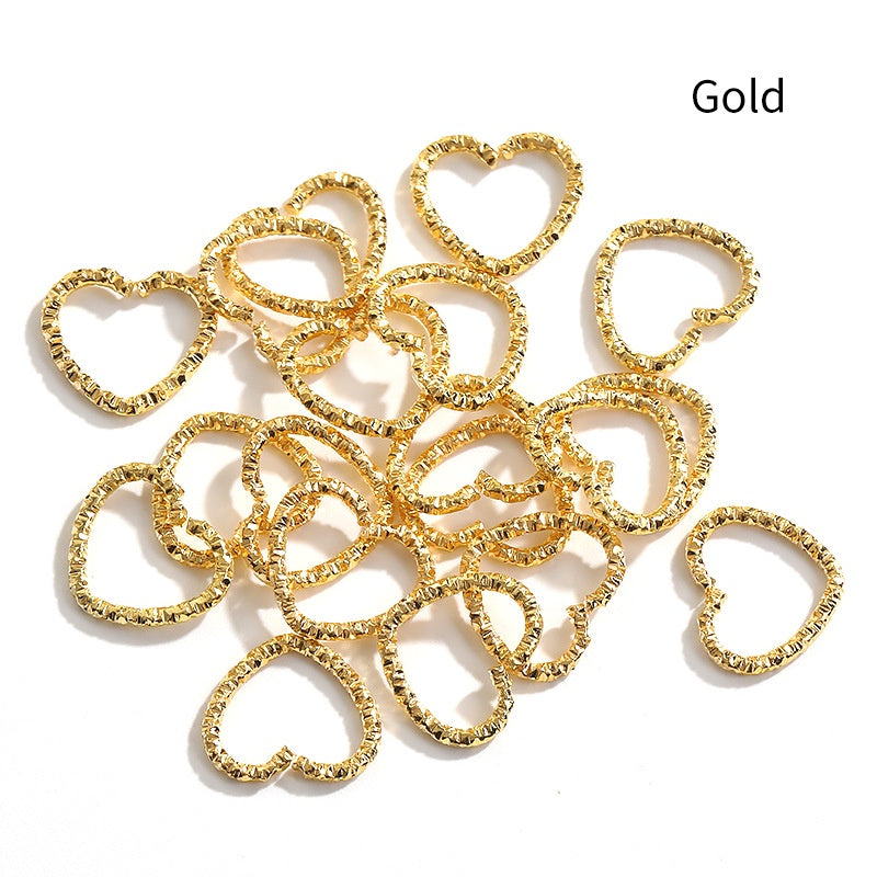 Pentacle Water Drop Peach Heart Key Ring Pendant Diy Jewelry Accessories Ring Accessories