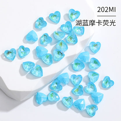 Korean Style Small Fresh Heart Shap Nail Art Crystal Diamond Decoration Rhinestone