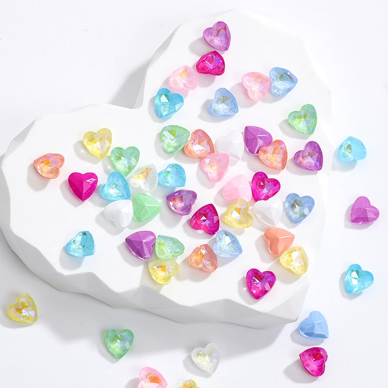 Korean Style Small Fresh Heart Shap Nail Art Crystal Diamond Decoration Rhinestone