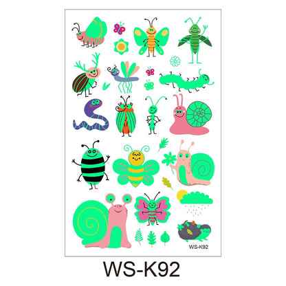 [Genuine goods in stock] Cartoon luminous tattoo stickers are durable, beautiful and fashionable. Personalized tattoo stickers include dinosaurs, mermaids,, luminous stickers