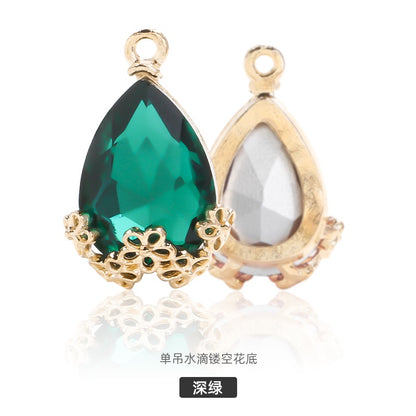 Cheap Price Hollow Setting Drop Shape Crystal Rhinestone for Diy Garment Accessories