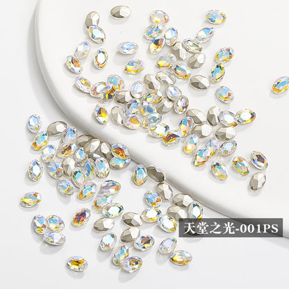Korean style fancy Oval Pointy bottoming Rhinestone Nail art Crystal Girl Rhinestone nail art