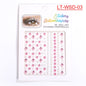 Cross-Border Hot Sell Face Rhinestone Diamond Sticker Eyebrow Eye Pad Forehead Face Decoration Acrylic Crystal Sticker Party Diamond Sticker