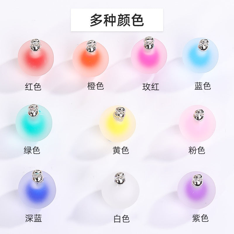 5pcs DIY Handmade Accessories Jewelry Ornament Acrylic Jelly Beads Pendant Earrings Accessories