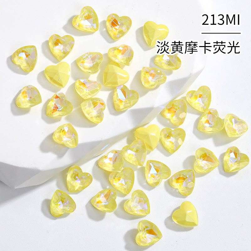 Korean Style Small Fresh Heart Shap Nail Art Crystal Diamond Decoration Rhinestone