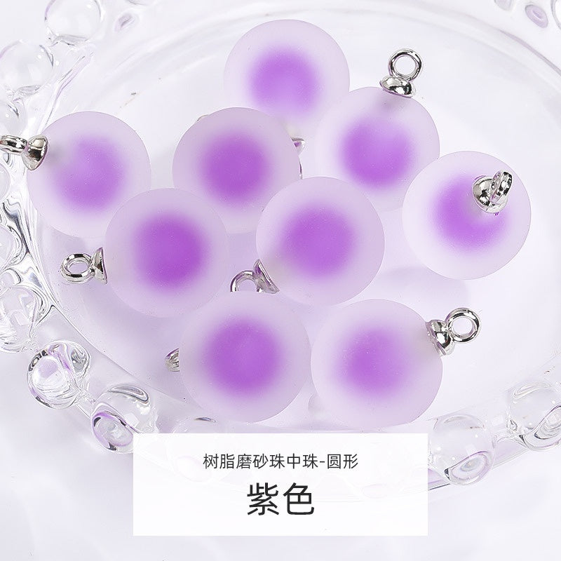 5pcs DIY Handmade Accessories Jewelry Ornament Acrylic Jelly Beads Pendant Earrings Accessories