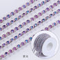 【ready stock】Copper silver bottom colorful high-end glass close claw water drill mocha fluorescent DIY accessories accessories accessories