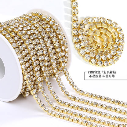 SS6-SS16 Cup Chain Crystal Rhinestone for Diy Handmade Ornament Clothing Garment Accessories