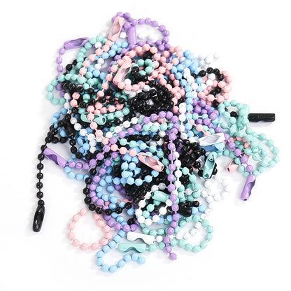 Key ring Multi Colors Lanyard Bead Chain Clasp Pendant Chain Tag Chain