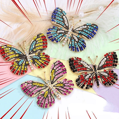 Butterfly Rhinestone DIY Fashion High-grade Hair Accessories Car Jewelry