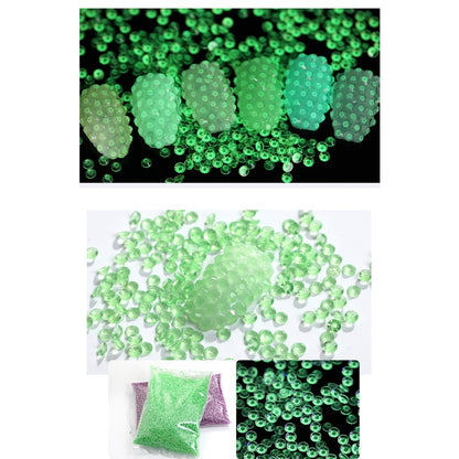 Glow In Dark Luminous Resin Round Rhinestone Flatback Colorful Nail Art Rhinestone for Phone Case