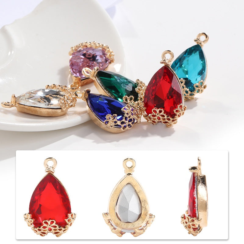 Cheap Price Hollow Setting Drop Shape Crystal Rhinestone for Diy Garment Accessories