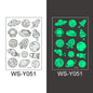 Waterproof Luminous Tattoo Stickers Cute Children's Cartoon Party Universe Space Rocket UFO Interstellar Temporary Stickers