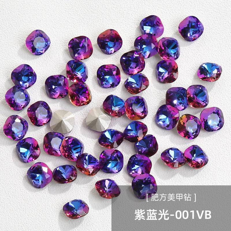 Square Pointed Bottoming Rhinestone Nail Art Deco Crystal Diy Square Cushion Shape Nail Art Deco Crystal Diy Diamond Nail Patch