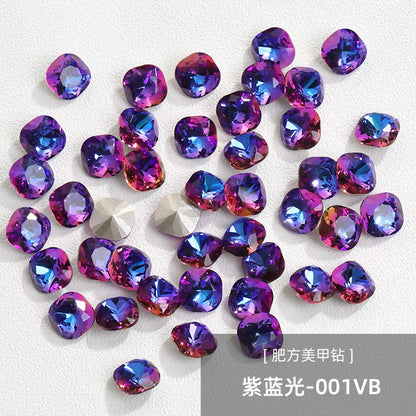 Square Pointed Bottoming Rhinestone Nail Art Deco Crystal Diy Square Cushion Shape Nail Art Deco Crystal Diy Diamond Nail Patch