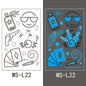 【Ready stock】kawaii Sexy tattoo stickers, fashion trends, nightclubs, bars, music festivals, carnival parties, tattoo stickers, fluorescent notes, luminous cool face stickers