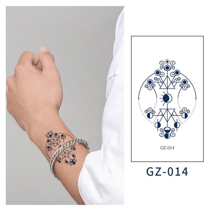 [Genuine goods in stock] New tattoo stickers trend non-reflective lifelike effect tattoo butterfly small fresh waterproof tattoo stickers for men and women Fashion accessories Kore