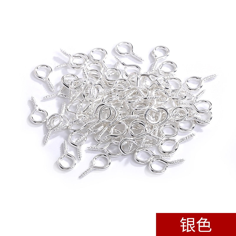 【ready stock】Horn nails DIY Jewelry Accessories Horn Nails Sheep's Eye Nails Screws Pointed Tail Sheep's Eye Nails Multi-specification 100pcs A Pack Wholesale