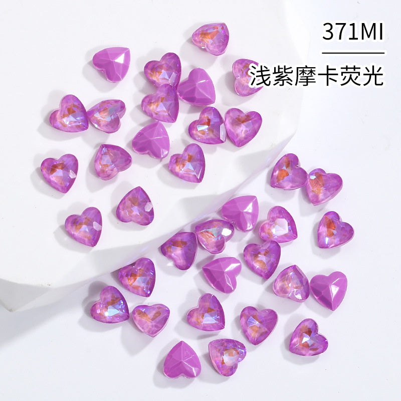 Korean Style Small Fresh Heart Shap Nail Art Crystal Diamond Decoration Rhinestone