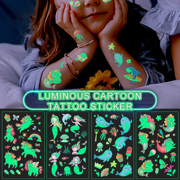 Fashion Children's Cartoon Luminous Tattoo Stickers Animal Luminous Stickers