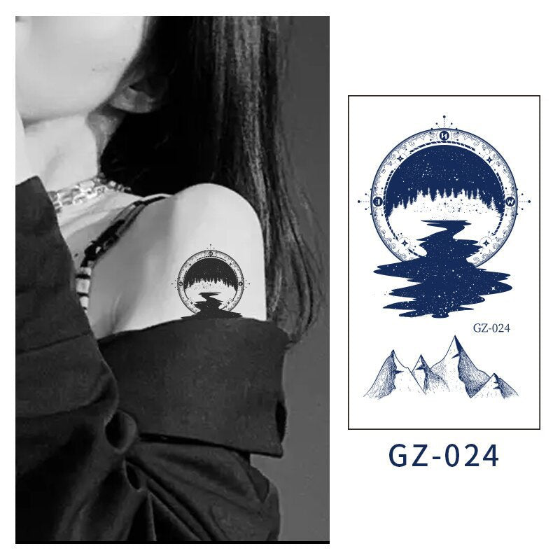 [Genuine goods in stock] New tattoo stickers trend non-reflective lifelike effect tattoo butterfly small fresh waterproof tattoo stickers for men and women Fashion accessories Kore