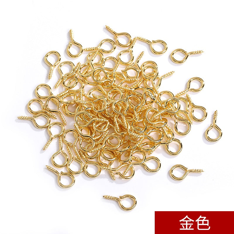 【ready stock】Horn nails DIY Jewelry Accessories Horn Nails Sheep's Eye Nails Screws Pointed Tail Sheep's Eye Nails Multi-specification 100pcs A Pack Wholesale