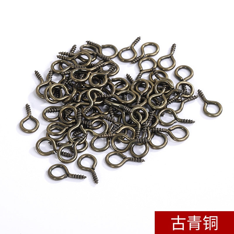 【ready stock】Horn nails DIY Jewelry Accessories Horn Nails Sheep's Eye Nails Screws Pointed Tail Sheep's Eye Nails Multi-specification 100pcs A Pack Wholesale