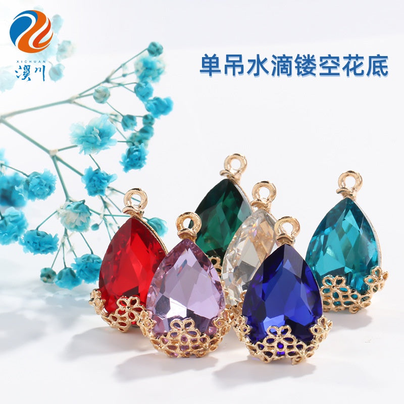 Cheap Price Hollow Setting Drop Shape Crystal Rhinestone for Diy Garment Accessories