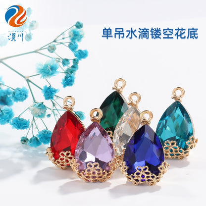 Cheap Price Hollow Setting Drop Shape Crystal Rhinestone for Diy Garment Accessories
