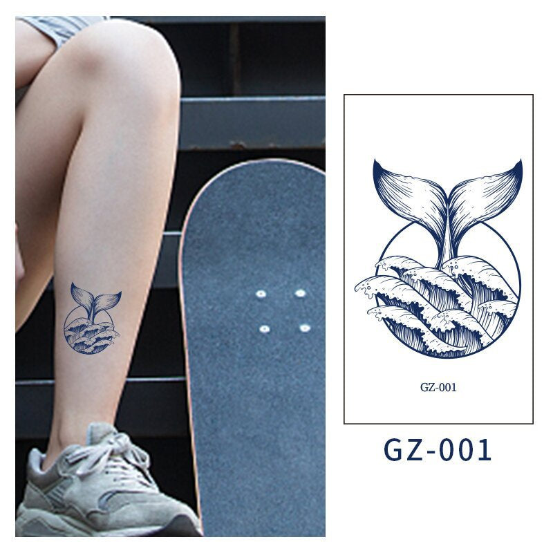 [Genuine goods in stock] New tattoo stickers trend non-reflective lifelike effect tattoo butterfly small fresh waterproof tattoo stickers for men and women Fashion accessories Kore