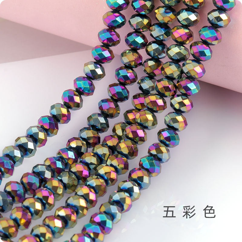 Multi-color 3mm-8mm Glass Crystal Beads Beaded DIY Jewelry Making