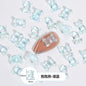 10pcs Transparent Bear Nail Rhinestone Resin Cute Decorative Rhinestone DIY Nail Art Sticker