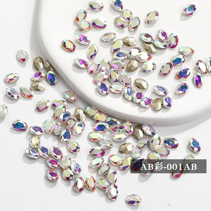 Korean style fancy Oval Pointy bottoming Rhinestone Nail art Crystal Girl Rhinestone nail art