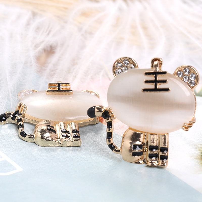 Alloy Opal Tiger Jewelry 1pcs Hole Shoes Diy Jewelry Accessories Garden Shoes Flower Shoe Buckle