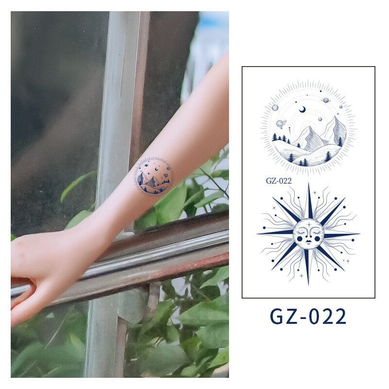 [Genuine goods in stock] New tattoo stickers trend non-reflective lifelike effect tattoo butterfly small fresh waterproof tattoo stickers for men and women Fashion accessories Kore