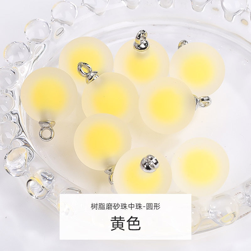 5pcs DIY Handmade Accessories Jewelry Ornament Acrylic Jelly Beads Pendant Earrings Accessories
