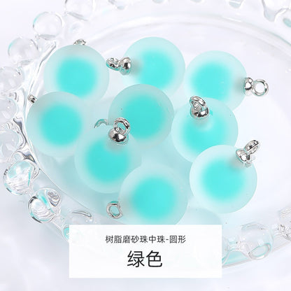 5pcs DIY Handmade Accessories Jewelry Ornament Acrylic Jelly Beads Pendant Earrings Accessories