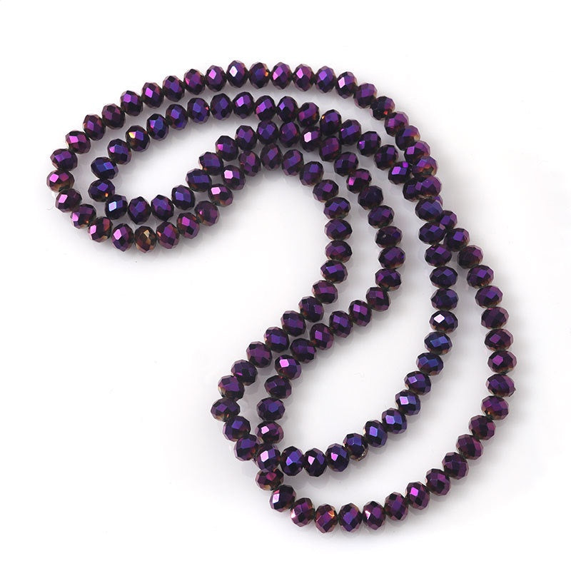 Multi-color 3mm-8mm Glass Crystal Beads Beaded DIY Jewelry Making