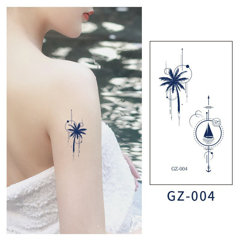 [Genuine goods in stock] New tattoo stickers trend non-reflective lifelike effect tattoo butterfly small fresh waterproof tattoo stickers for men and women Fashion accessories Kore