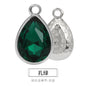 Korean Style Drop Shap Crystal Rhinestone Zine Alloy Pendant Girls Earring Ornament