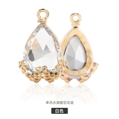 Cheap Price Hollow Setting Drop Shape Crystal Rhinestone for Diy Garment Accessories