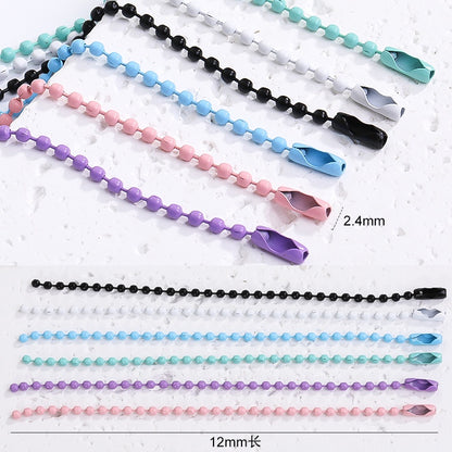 Key ring Multi Colors Lanyard Bead Chain Clasp Pendant Chain Tag Chain