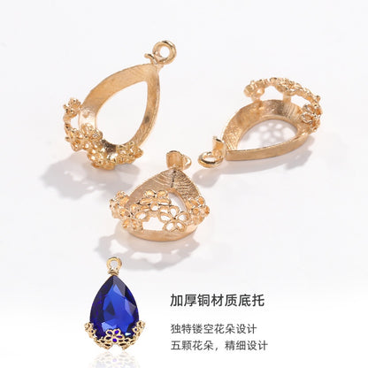Cheap Price Hollow Setting Drop Shape Crystal Rhinestone for Diy Garment Accessories
