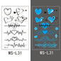 【Ready stock】kawaii Sexy tattoo stickers, fashion trends, nightclubs, bars, music festivals, carnival parties, tattoo stickers, fluorescent notes, luminous cool face stickers