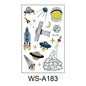 Tattoo Sticker Children's Mini Cartoon Cosmic Astronaut Disposable Temporary Sticker Interstellar