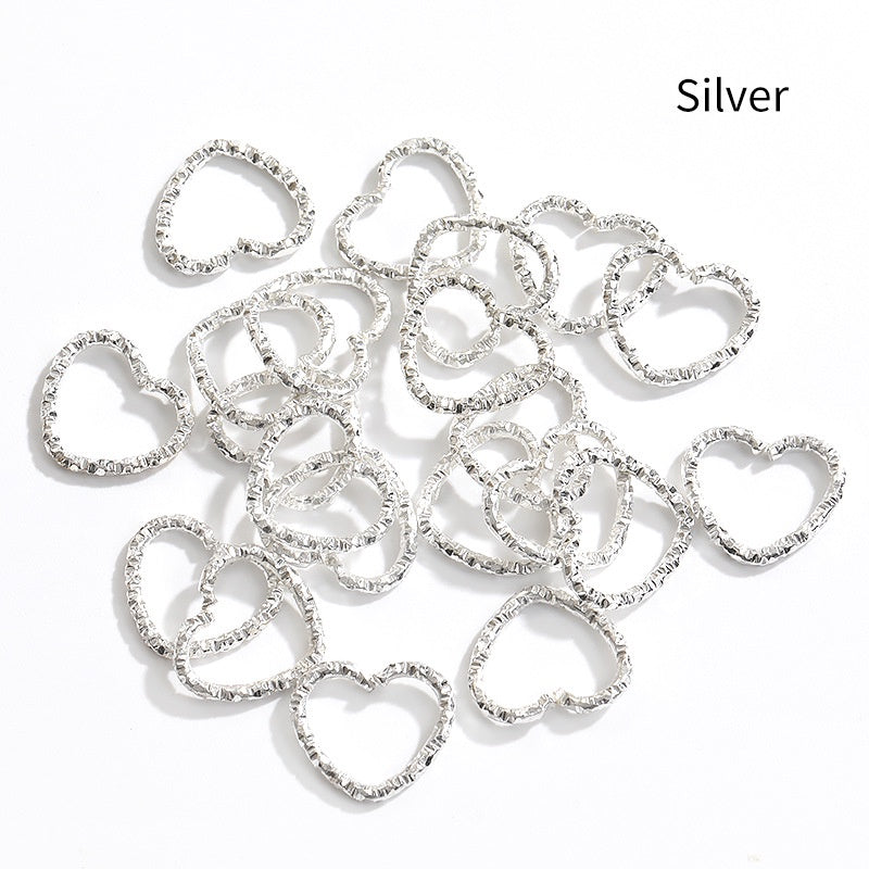 Pentacle Water Drop Peach Heart Key Ring Pendant Diy Jewelry Accessories Ring Accessories