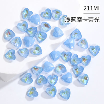 Korean Style Small Fresh Heart Shap Nail Art Crystal Diamond Decoration Rhinestone