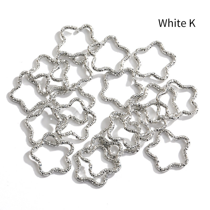 Pentacle Water Drop Peach Heart Key Ring Pendant Diy Jewelry Accessories Ring Accessories